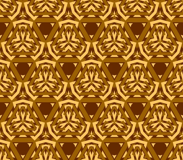 抽象的なビンテージの幾何学的な壁紙パターンのシームレスな背景 — ストックベクタ