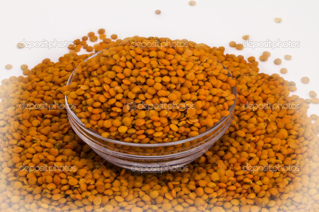 Bowl of red lentils