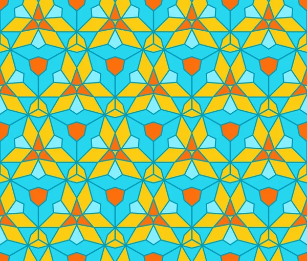 民族のモダンな幾何学的なシームレス パターン飾り — ストックベクタ
