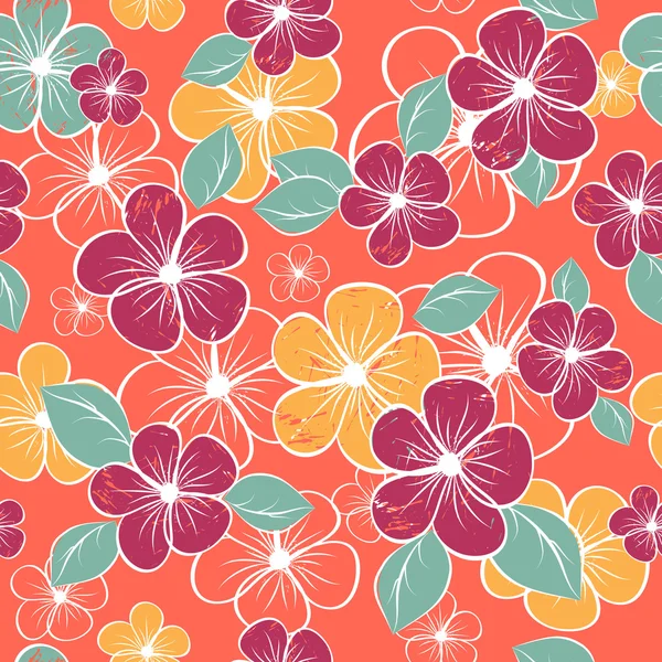 Patrón floral sin costura abstracto. Ilustración vectorial colorida — Vector de stock