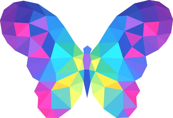 Vektorové polygonální motýl — Stockový vektor