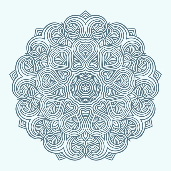 Dentelle ronde motif floral contemporain napperon — Image vectorielle
