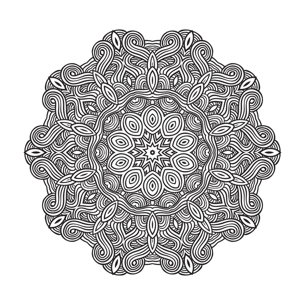 Contemporary doily round lace floral pattern — Stock Vector