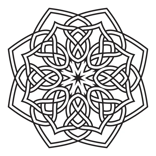 Сучасний стильно круглий мереживний квітковий візерунок — стоковий вектор
