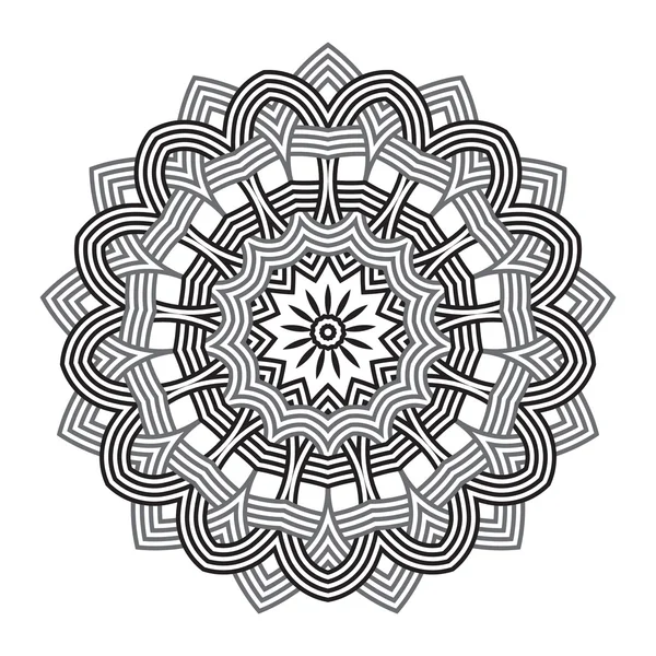 Tapete contemporáneo redondo patrón floral de encaje — Vector de stock