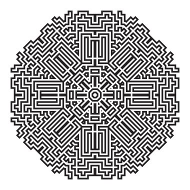 Celtic knot desen kartı, mandala, muska