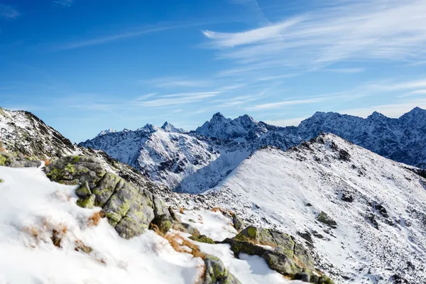 Landskap, solig dag i tatras — Stockfoto