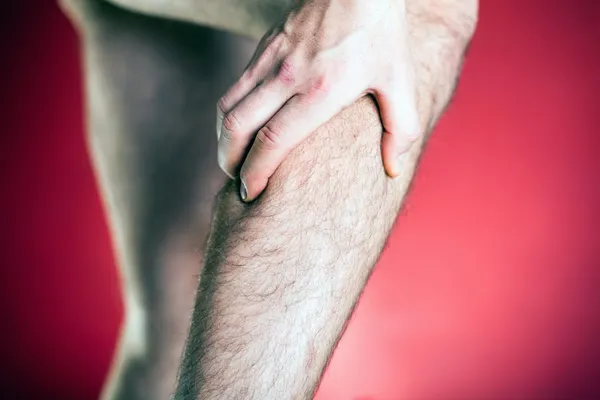 Correr lesiones físicas, dolor en las piernas — Foto de Stock