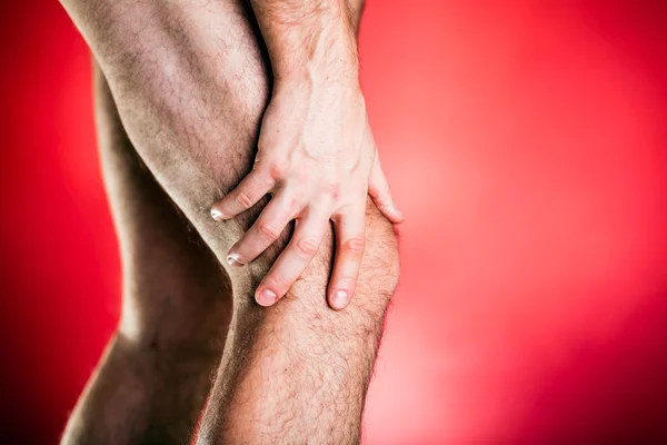 XXXL Запуск фізичних травм, біль у коліні — стокове фото