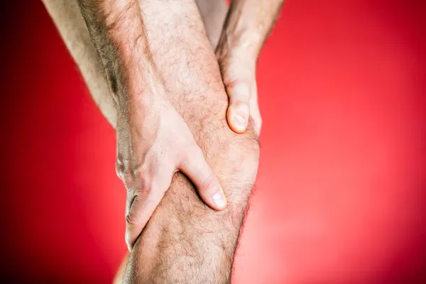Ból kolana zawodnik — Zdjęcie stockowe