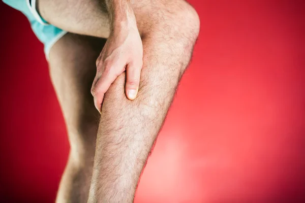 Correr lesiones físicas, dolor en las piernas — Foto de Stock