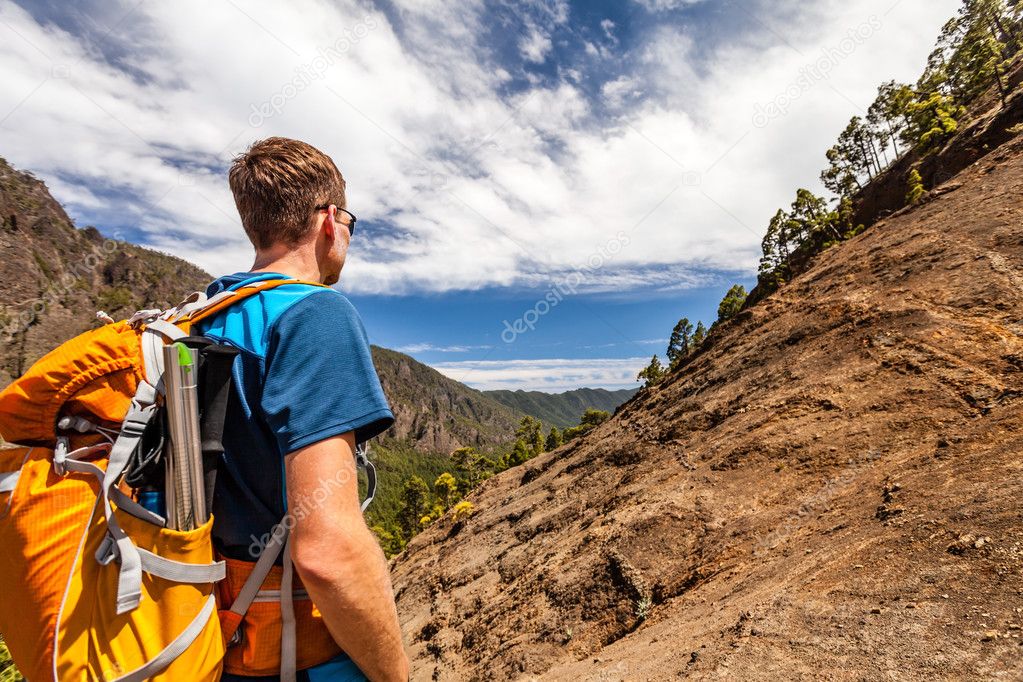Hiker in mountains