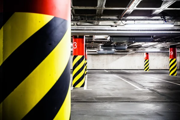 Parking garage underground interior — Stock Photo, Image