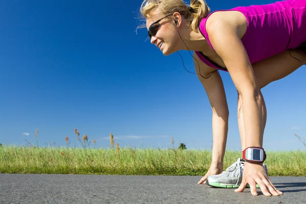 Running woman — Stock Photo, Image