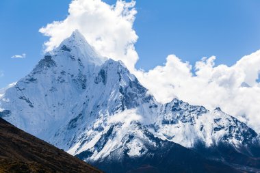dağlar ama dablam, himalaya peyzaj