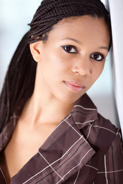 African American fashion model with afro hairstyle — Stock Photo, Image