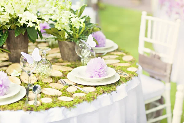 Tavolo decorazione matrimonio — Foto Stock