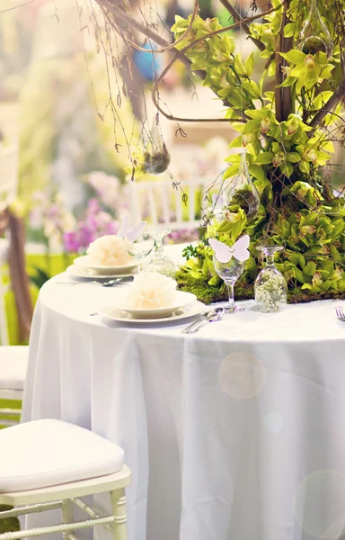 Tavolo decorazione matrimonio — Foto Stock