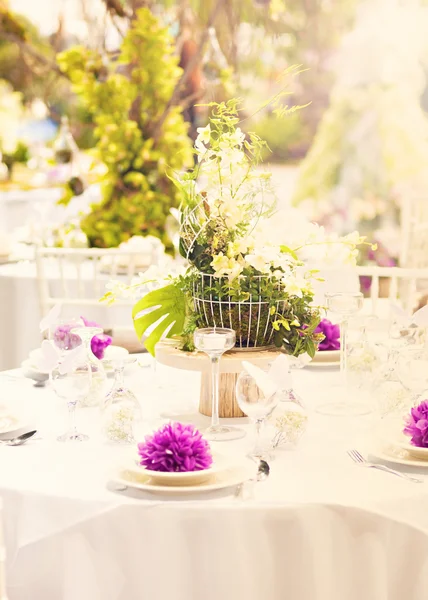 Mesa de decoración de boda — Foto de Stock