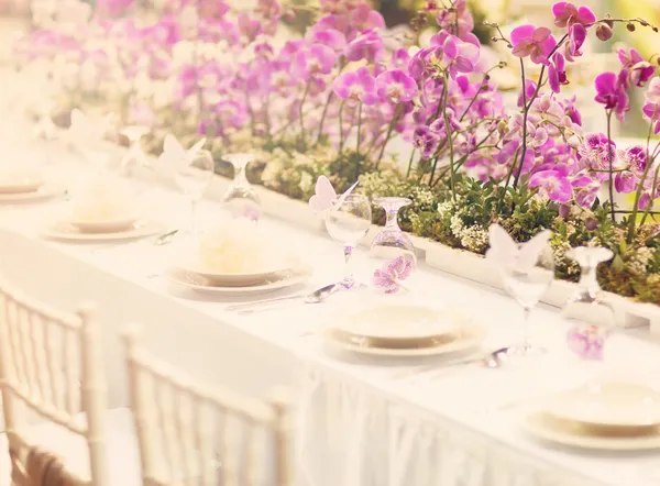 Mesa de decoração de casamento Fotos De Bancos De Imagens Sem Royalties