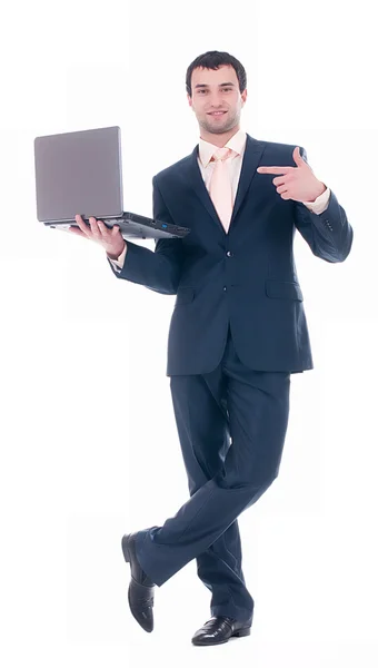 Young business man on white background — Stock Photo, Image