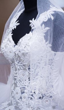 Modern şık elbise mankenin üzerinde