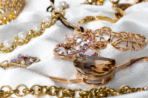 Grande collezione di gioielli in oro — Foto Stock