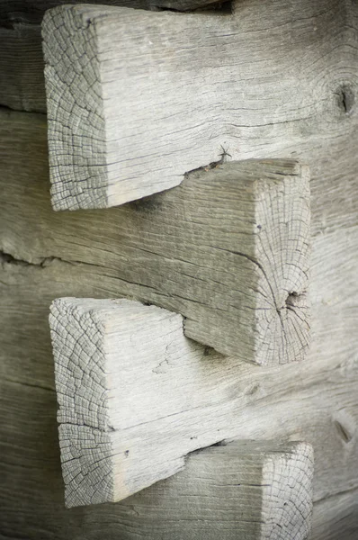 Esquina de la cabina de madera —  Fotos de Stock