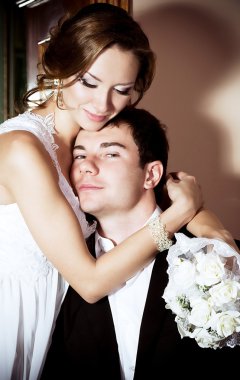 genç bir çift, düğün günü