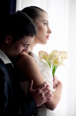 asma cam onların düğün günü gelin ve damat cam