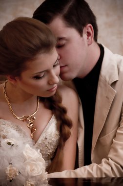asma cam onların düğün günü gelin ve damat cam