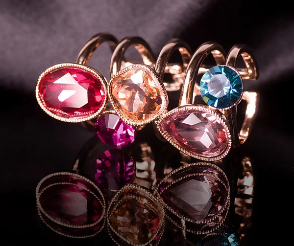 Beautiful jewelry on background — Stock Photo, Image