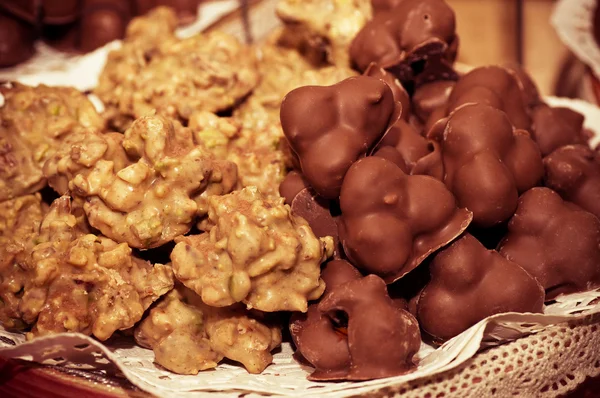 Läckra chokladpraliner — Stockfoto