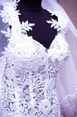 Detay düğün elbise (makro)