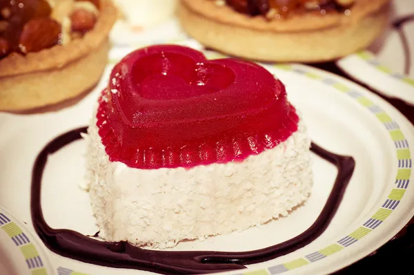 하트 모양 케이크 — 스톡 사진