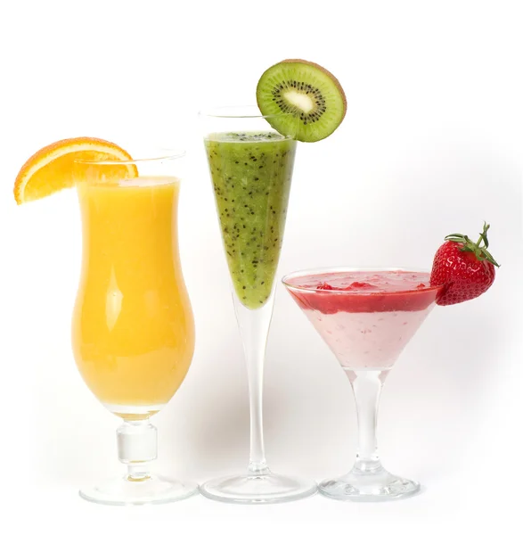 Fresh fruit juice cocktails with vitamin in a glass — Stock Photo, Image