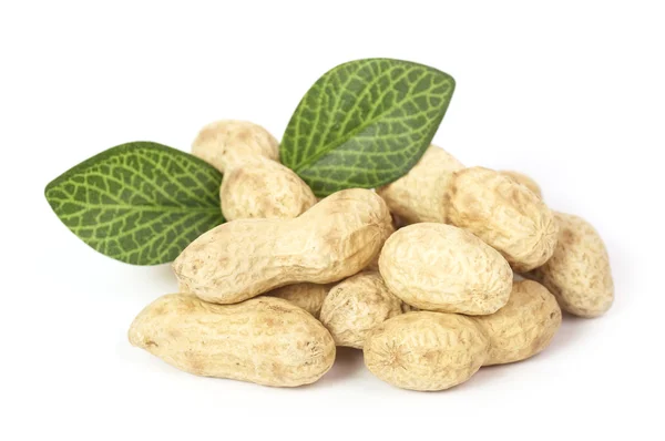 Tasty peanuts isolated on white — Stock Photo, Image