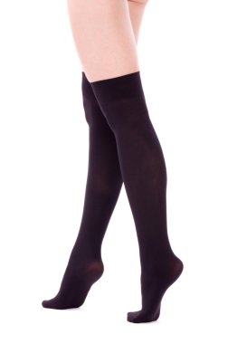 seksi kadınsı bacaklar üzerinde beyaz izole