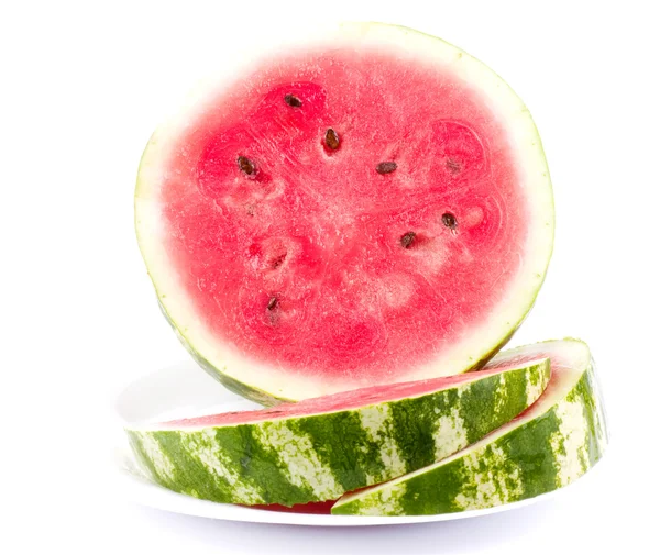 Wassermelone isoliert auf weißem Hintergrund — Stockfoto