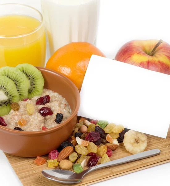 Lezzetli kahvaltı sağlıklı gıda — Stok fotoğraf