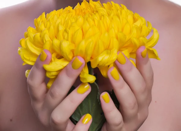 Portret van een mooie jonge vrouw met make-up — Stockfoto