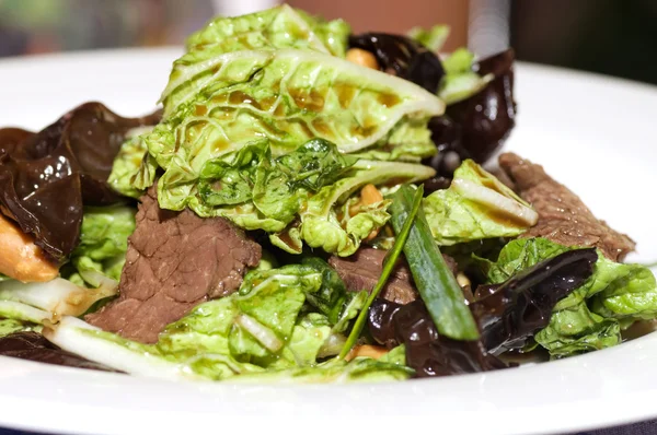 Chutné maso a zelenina. asijské potraviny — Stock fotografie