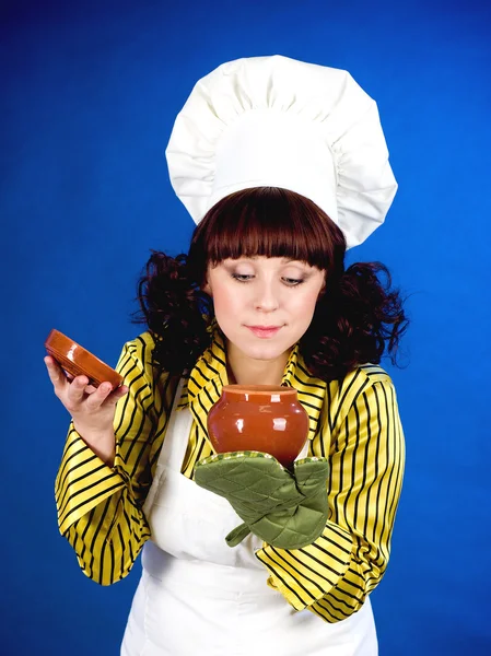 Mulher cozinheira — Fotografia de Stock