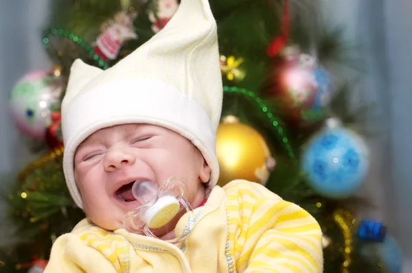 Newborn Baby with baby's dummy — Stock Photo, Image