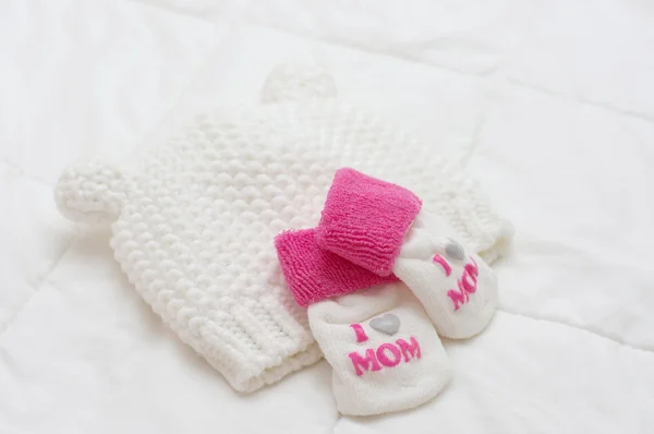 Rosa niña ropa para bebé — Foto de Stock
