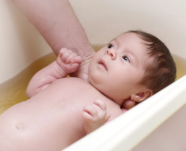 Adorable bath baby Stock Image
