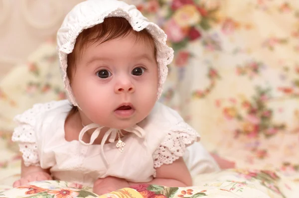 Baby girl in hat — Stock Photo, Image
