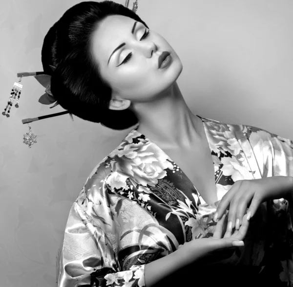 Japanska geisha kvinna — Stockfoto
