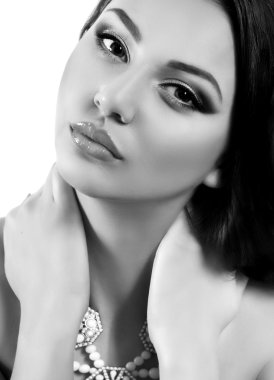 Kadın yüz makyaj ile