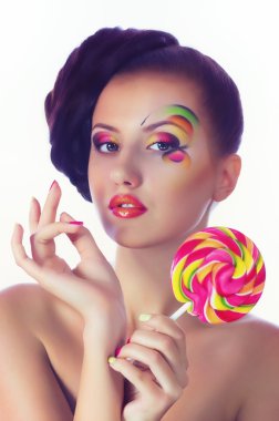 spiral lolipop kızla